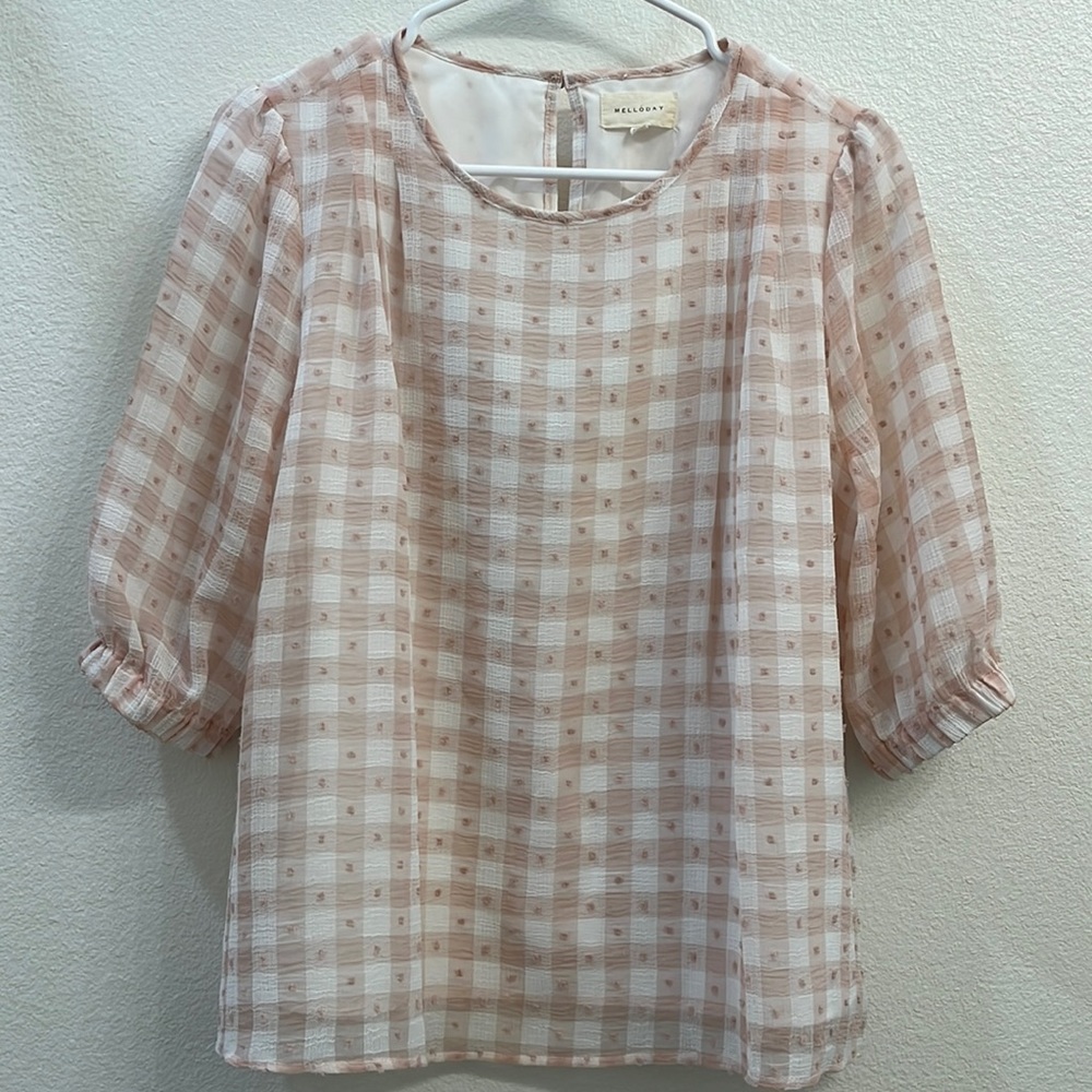 MELLŌDAY checkered blouse